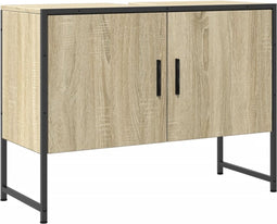 vidaXL - Wastafelkast - 80x33x60 - cm - bewerkt - hout - sonoma - eikenkleurig