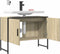 vidaXL - Wastafelkast - 80x33x60 - cm - bewerkt - hout - sonoma - eikenkleurig