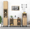 vidaXL - Wastafelkast - 80x33x60 - cm - bewerkt - hout - sonoma - eikenkleurig