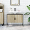vidaXL - Wastafelkast - 80x33x60 - cm - bewerkt - hout - sonoma - eikenkleurig
