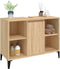 vidaXL - Wastafelkast - 80x33x60 - cm - bewerkt - hout - sonoma - eikenkleurig