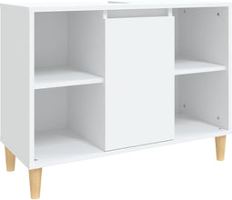 vidaXL - Wastafelkast - 80x33x60 - cm - bewerkt - hout - wit