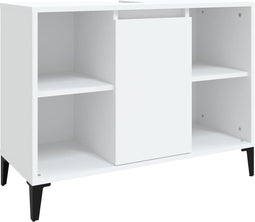 vidaXL - Wastafelkast - 80x33x60 - cm - bewerkt - hout - wit