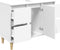 vidaXL - Wastafelkast - 80x33x60 - cm - bewerkt - hout - wit
