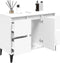 vidaXL - Wastafelkast - 80x33x60 - cm - bewerkt - hout - wit