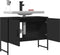 vidaXL - Wastafelkast - 80x33x60 - cm - bewerkt - hout - zwart