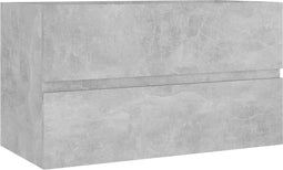 vidaXL - Wastafelkast - 80x38,5x45 - cm - bewerkt - hout - betongrijs