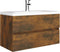 vidaXL - Wastafelkast - 80x38,5x45 - cm - bewerkt - hout - gerookt - eikenkleurig