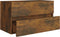 vidaXL - Wastafelkast - 80x38,5x45 - cm - bewerkt - hout - gerookt - eikenkleurig