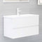vidaXL - Wastafelkast - 80x38,5x45 - cm - spaanplaat - hoogglans - wit