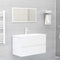 vidaXL - Wastafelkast - 80x38,5x45 - cm - spaanplaat - hoogglans - wit