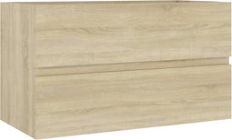 vidaXL - Wastafelkast - 80x38,5x45 - cm - spaanplaat - sonoma - eikenkleurig