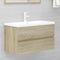 vidaXL - Wastafelkast - 80x38,5x45 - cm - spaanplaat - sonoma - eikenkleurig