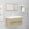 vidaXL - Wastafelkast - 80x38,5x45 - cm - spaanplaat - sonoma - eikenkleurig