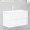 vidaXL - Wastafelkast - 80x38,5x45 - cm - spaanplaat - wit