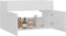 vidaXL - Wastafelkast - 80x38,5x46 - cm - spaanplaat - hoogglans - wit
