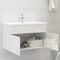 vidaXL - Wastafelkast - 80x38,5x46 - cm - spaanplaat - hoogglans - wit