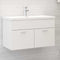 vidaXL - Wastafelkast - 80x38,5x46 - cm - spaanplaat - wit