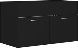 vidaXL - Wastafelkast - 80x38,5x46 - cm - spaanplaat - zwart