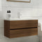vidaXL - Wastafelkast - 90x38,5x45 - cm - bewerkt - hout - bruineikenkleurig