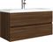 vidaXL - Wastafelkast - 90x38,5x45 - cm - bewerkt - hout - bruineikenkleurig