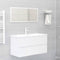 vidaXL - Wastafelkast - 90x38,5x45 - cm - spaanplaat - hoogglans - wit