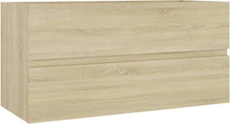 vidaXL - Wastafelkast - 90x38,5x45 - cm - spaanplaat - sonoma - eikenkleurig