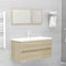 vidaXL - Wastafelkast - 90x38,5x45 - cm - spaanplaat - sonoma - eikenkleurig