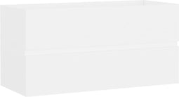 vidaXL - Wastafelkast - 90x38,5x45 - cm - spaanplaat - wit
