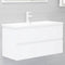 vidaXL - Wastafelkast - 90x38,5x45 - cm - spaanplaat - wit