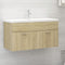 vidaXL - Wastafelkast - 90x38,5x46 - cm - bewerkt - hout - sonoma - eikenkleurig