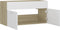 vidaXL - Wastafelkast - 90x38,5x46 - cm - bewerkt - hout - wit - en - sonoma - eiken