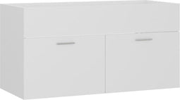 vidaXL - Wastafelkast - 90x38,5x46 - cm - bewerkt - hout - wit