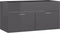 vidaXL - Wastafelkast - 90x38,5x46 - cm - spaanplaat - hoogglans - grijs