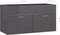vidaXL - Wastafelkast - 90x38,5x46 - cm - spaanplaat - hoogglans - grijs