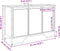 vidaXL - Wastafelkast - 91x35x60 - cm - bewerkt - hout - bruin - eikenkleurig