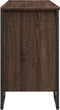 vidaXL - Wastafelkast - 91x35x60 - cm - bewerkt - hout - bruin - eikenkleurig