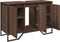 vidaXL - Wastafelkast - 91x35x60 - cm - bewerkt - hout - bruin - eikenkleurig