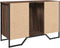 vidaXL - Wastafelkast - 91x35x60 - cm - bewerkt - hout - bruin - eikenkleurig