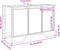 vidaXL - Wastafelkast - 91x35x60 - cm - bewerkt - hout - gerookt - eikenkleurig
