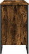 vidaXL - Wastafelkast - 91x35x60 - cm - bewerkt - hout - gerookt - eikenkleurig