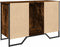 vidaXL - Wastafelkast - 91x35x60 - cm - bewerkt - hout - gerookt - eikenkleurig