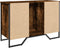 vidaXL - Wastafelkast - 91x35x60 - cm - bewerkt - hout - gerookt - eikenkleurig