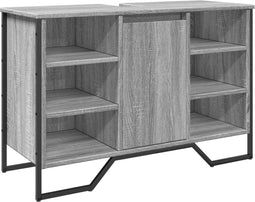 vidaXL - Wastafelkast - 91x35x60 - cm - bewerkt - hout - grijs - sonoma - eikenkleurig