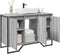 vidaXL - Wastafelkast - 91x35x60 - cm - bewerkt - hout - grijs - sonoma - eikenkleurig