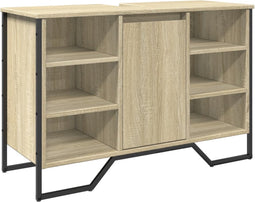 vidaXL - Wastafelkast - 91x35x60 - cm - bewerkt - hout - sonoma - eikenkleurig