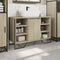 vidaXL - Wastafelkast - 91x35x60 - cm - bewerkt - hout - sonoma - eikenkleurig