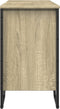 vidaXL - Wastafelkast - 91x35x60 - cm - bewerkt - hout - sonoma - eikenkleurig