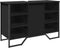 vidaXL - Wastafelkast - 91x35x60 - cm - bewerkt - hout - zwart