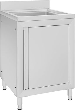 vidaXL - Wastafelkast - commercieel - 60x60x96 - cm - roestvrij - staal